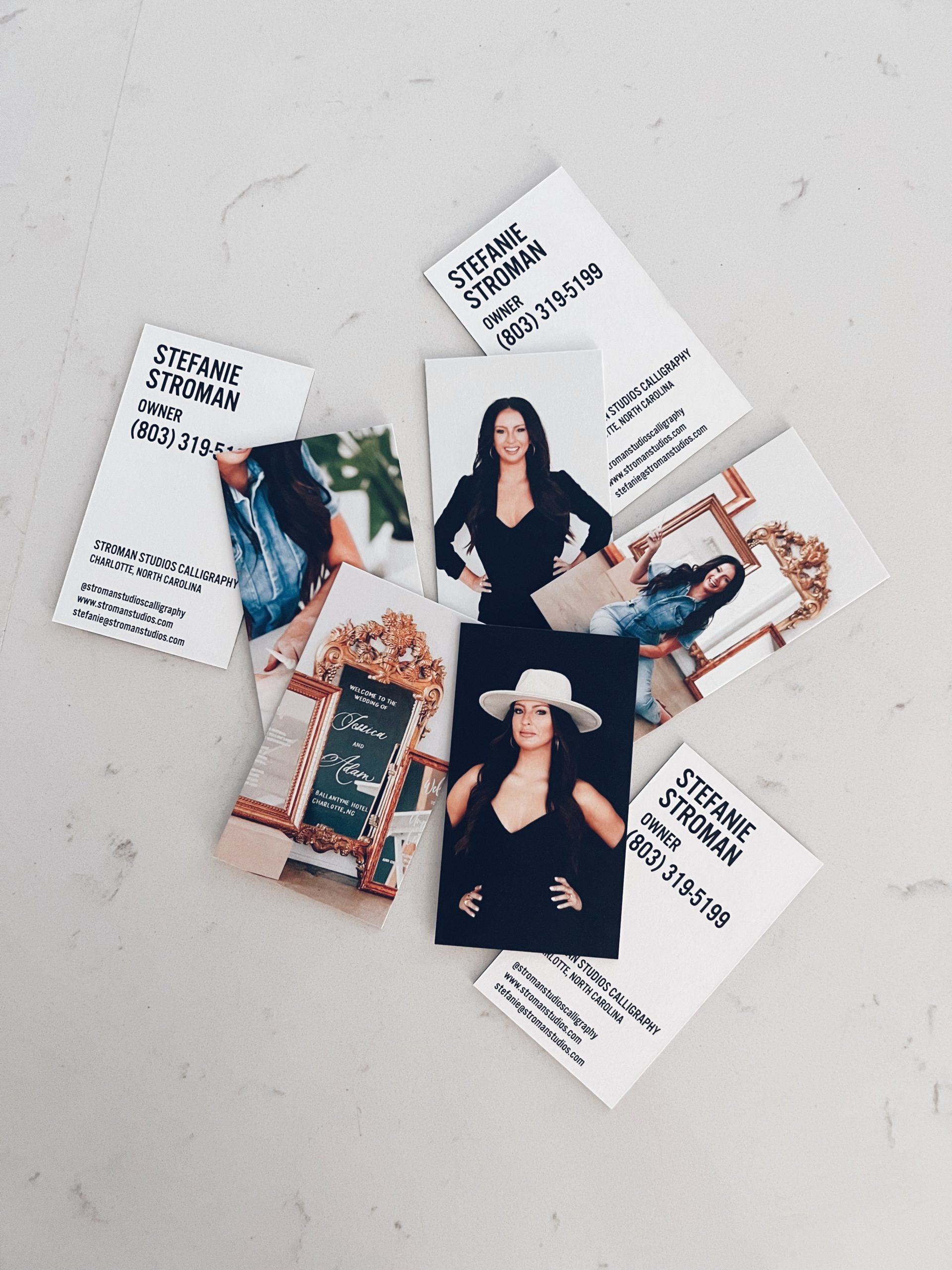 Use headshots and brand imagery on your business cards to build connection.