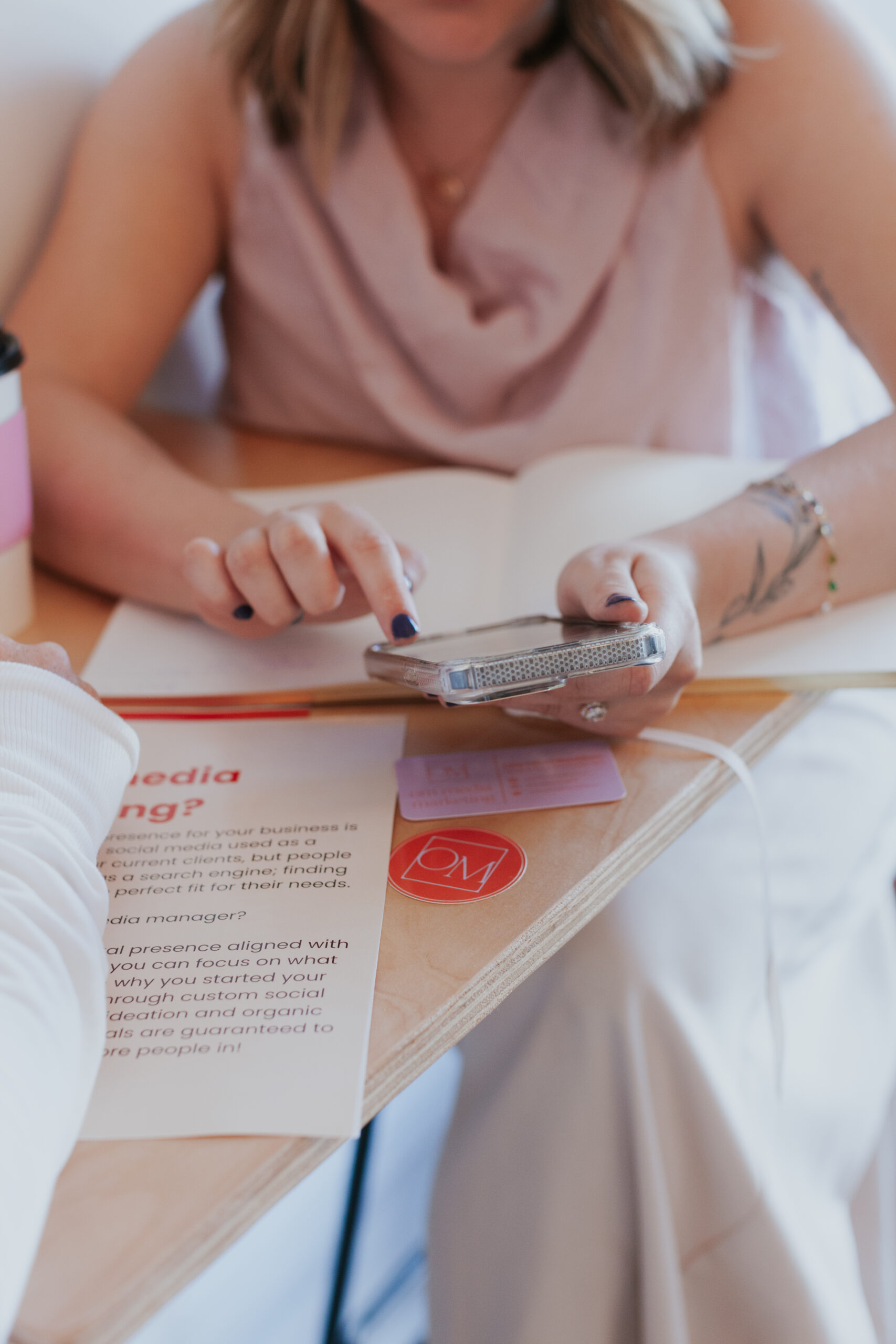 women having a business meeting at coffee shop